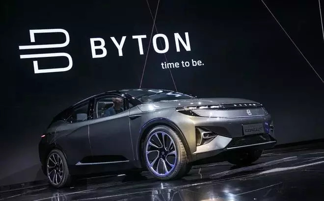 北京车展上首次亮相的一款车纯电动SUV 拜腾M-Byte Concept