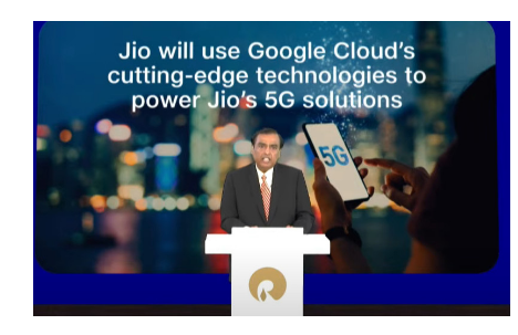 RelianceJio宣布与谷歌云建立5G合作伙伴关系