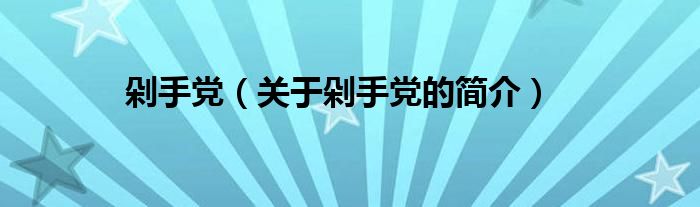 剁手党（关于剁手党的简介）