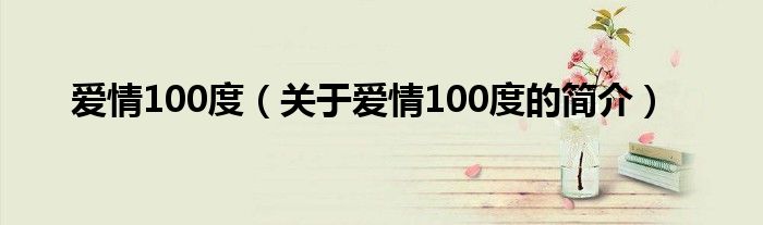 爱情100度（关于爱情100度的简介）