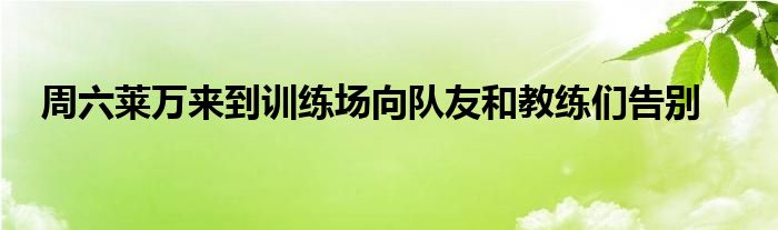 周六莱万来到训练场向队友和教练们告别