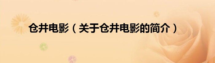 仓井电影（关于仓井电影的简介）