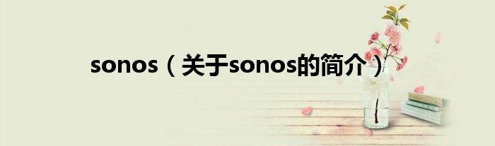 sonos（关于sonos的简介）