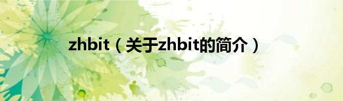 zhbit（关于zhbit的简介）