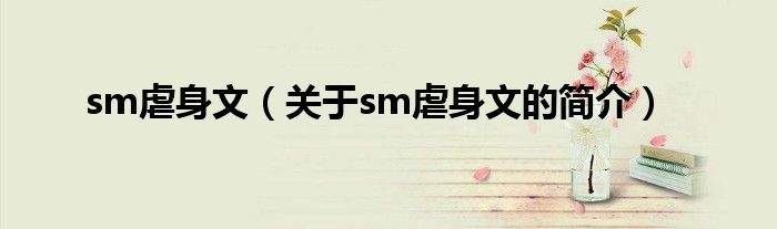 sm虐身文（关于sm虐身文的简介）