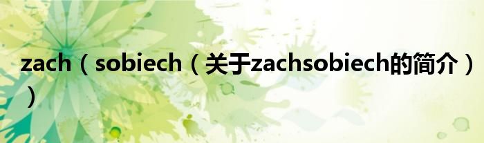 zach（sobiech（关于zachsobiech的简介））
