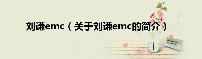 刘谦emc（关于刘谦emc的简介）