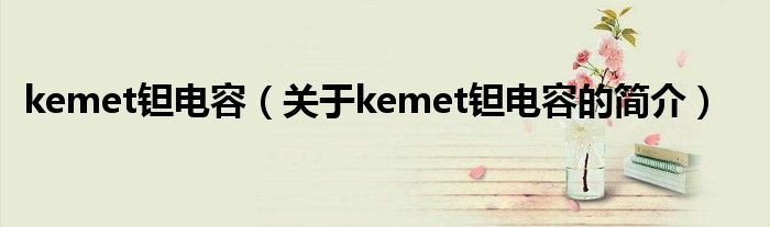 kemet钽电容（关于kemet钽电容的简介）