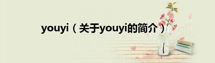 youyi（关于youyi的简介）