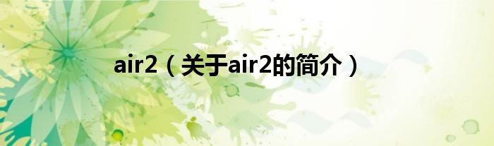 air2（关于air2的简介）