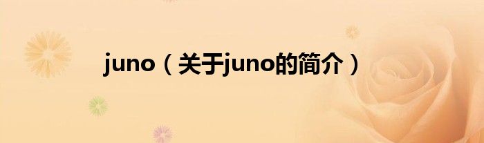 juno（关于juno的简介）