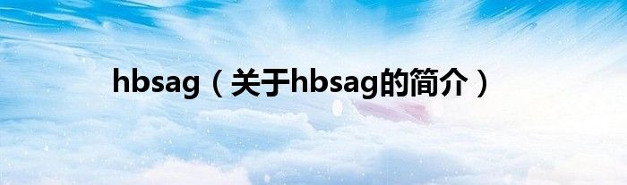 hbsag（关于hbsag的简介）