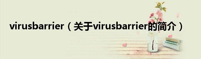 virusbarrier（关于virusbarrier的简介）