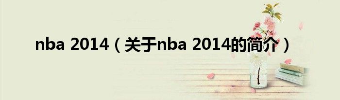 nba 2014（关于nba 2014的简介）