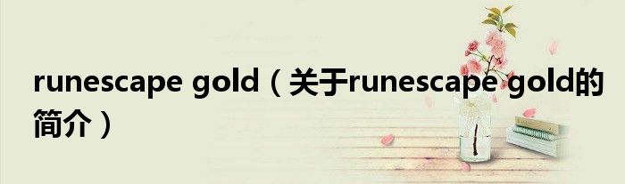 runescape gold（关于runescape gold的简介）