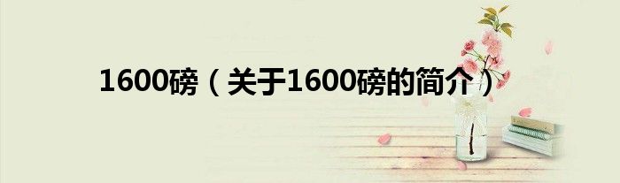 1600磅（关于1600磅的简介）