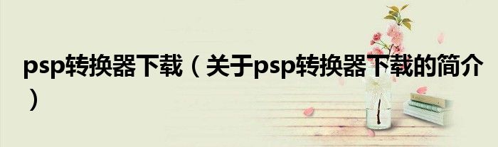 psp转换器下载（关于psp转换器下载的简介）