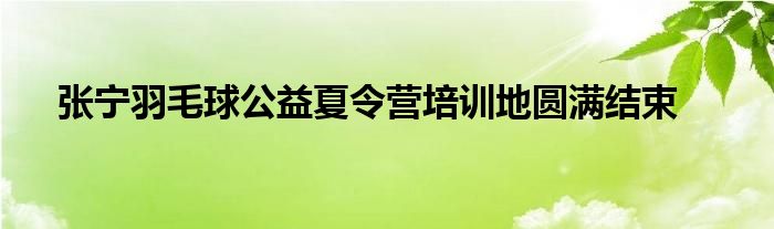 张宁羽毛球公益夏令营培训地圆满结束