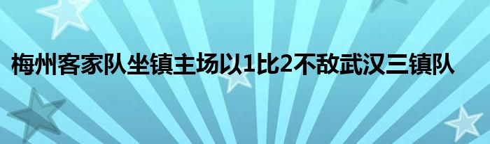 梅州客家队坐镇主场以1比2不敌武汉三镇队