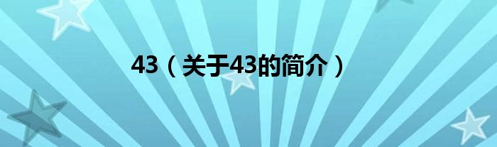 43（关于43的简介）