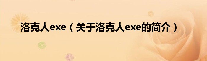 洛克人exe（关于洛克人exe的简介）