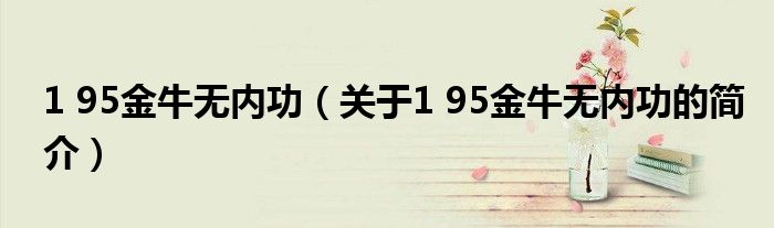 1 95金牛无内功（关于1 95金牛无内功的简介）