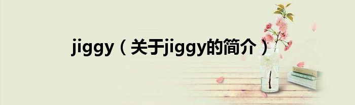 jiggy（关于jiggy的简介）