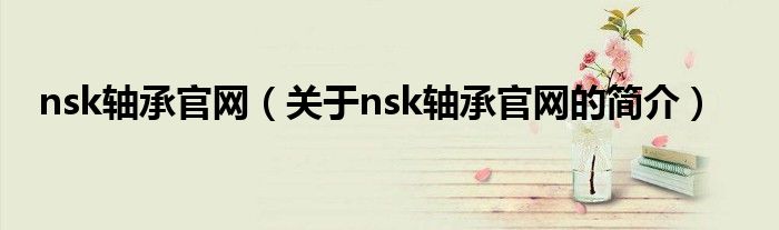 nsk轴承官网（关于nsk轴承官网的简介）