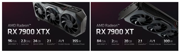 AMD RX 7900 XTX 宣布售价 999 美元